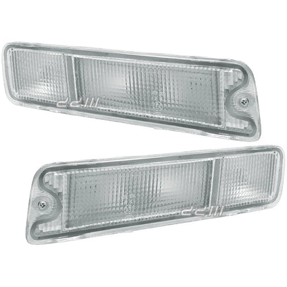 Clear Front Bumper Light Bar Lamps for Mitsubishi Triton MK (1996-2006)