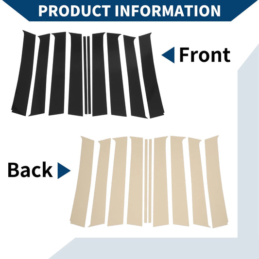 10 x Door Pillar Window Trim for Jeep Grand Cherokee (2005-2010) Black