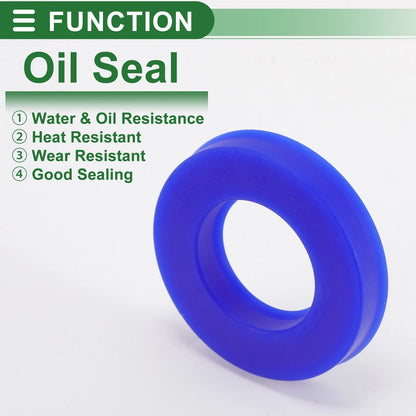 Oil Seal TPU Rotary Shaft Seal 30x55x10mm High Pressure Blue 5 Pcs