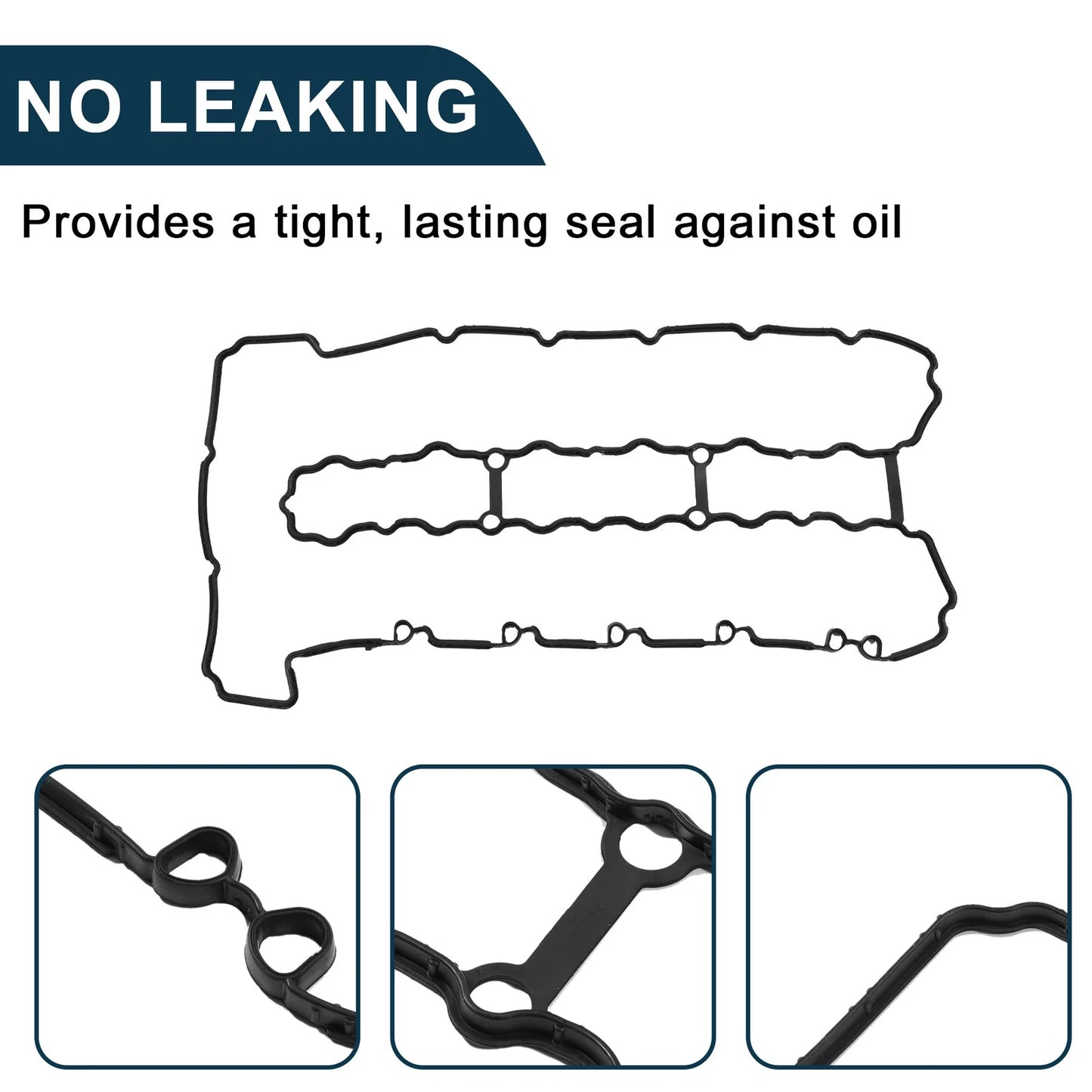 Engine Valve Cover with Gasket for BMW 135i (2008-2011) Silver Tone