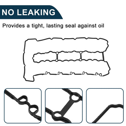 Engine Valve Cover with Gasket for BMW 135i (2008-2011) Silver Tone