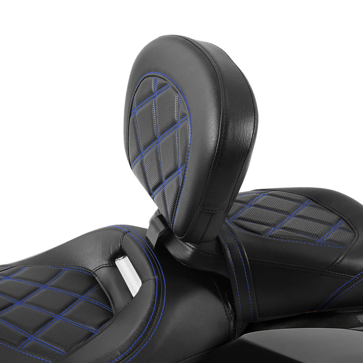 Black Driver Backrest Pad for Harley Touring CVO Road Street Glide (2009-2023)
