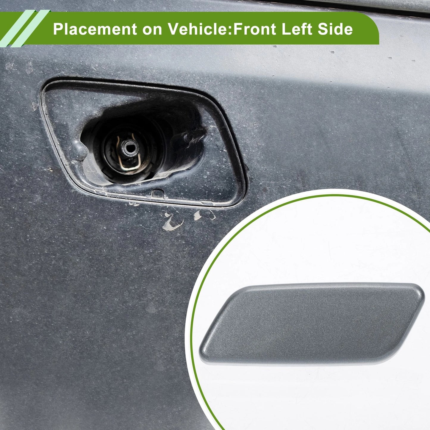 Front Left Washer Nozzle Cover for Toyota Prado (2012-2015) Gray
