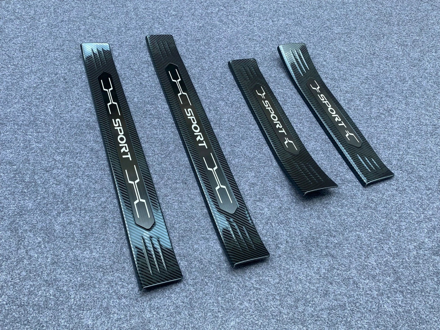 Carbon Fiber Door Sill Scuff Plate Outer Cover for Toyota RAV4 (2019-2023)