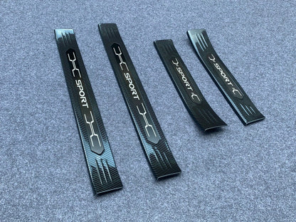 Carbon Fiber Door Sill Scuff Plate Outer Cover for Toyota RAV4 (2019-2023)
