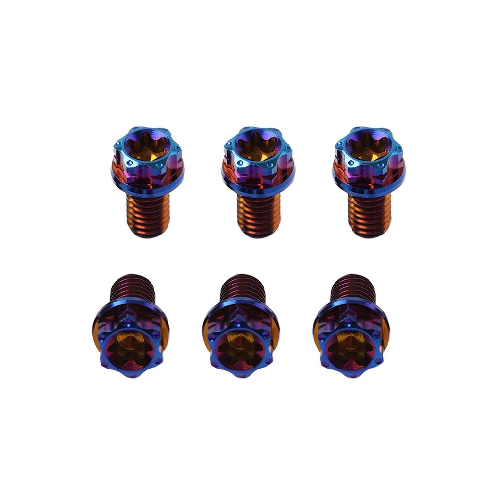 6 x Titanium M6x20mm Torx Head Flange Bolts for Motorcycle Bike Bicycle