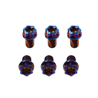 6 x Titanium M6x20mm Torx Head Flange Bolts for Motorcycle Bike Bicycle