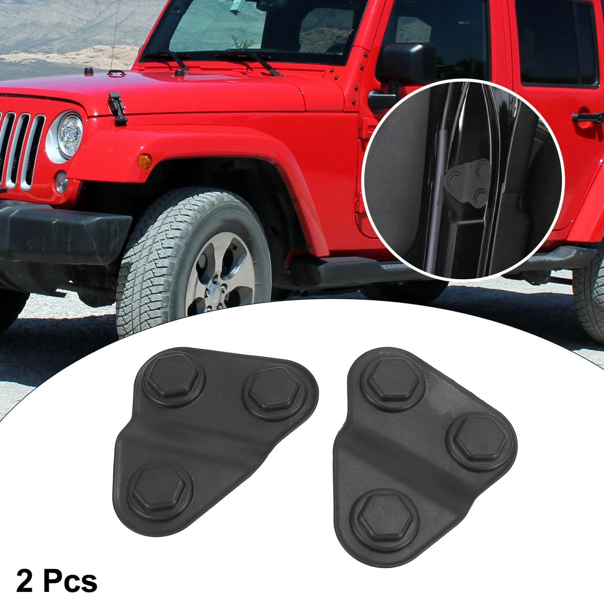 Front Door Screw Protection Bolts Covers for Jeep Wrangler (2018-2021)
