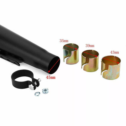 Universal Motorcycle Exhaust Pipe Muffler Silencer for Harley Racer Cafe 2 x