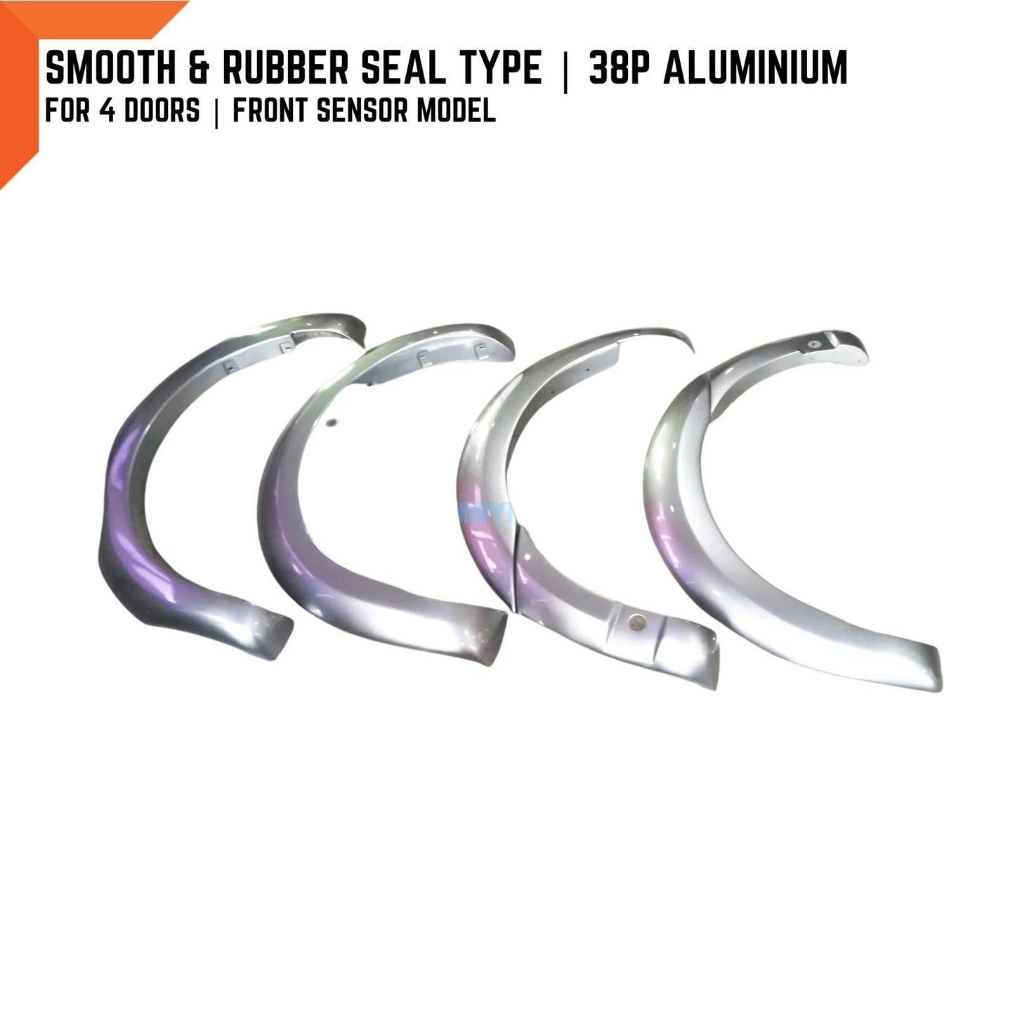38P Aluminium Metallic Fender Flares for Ford Ranger PX3 (2018-2021)