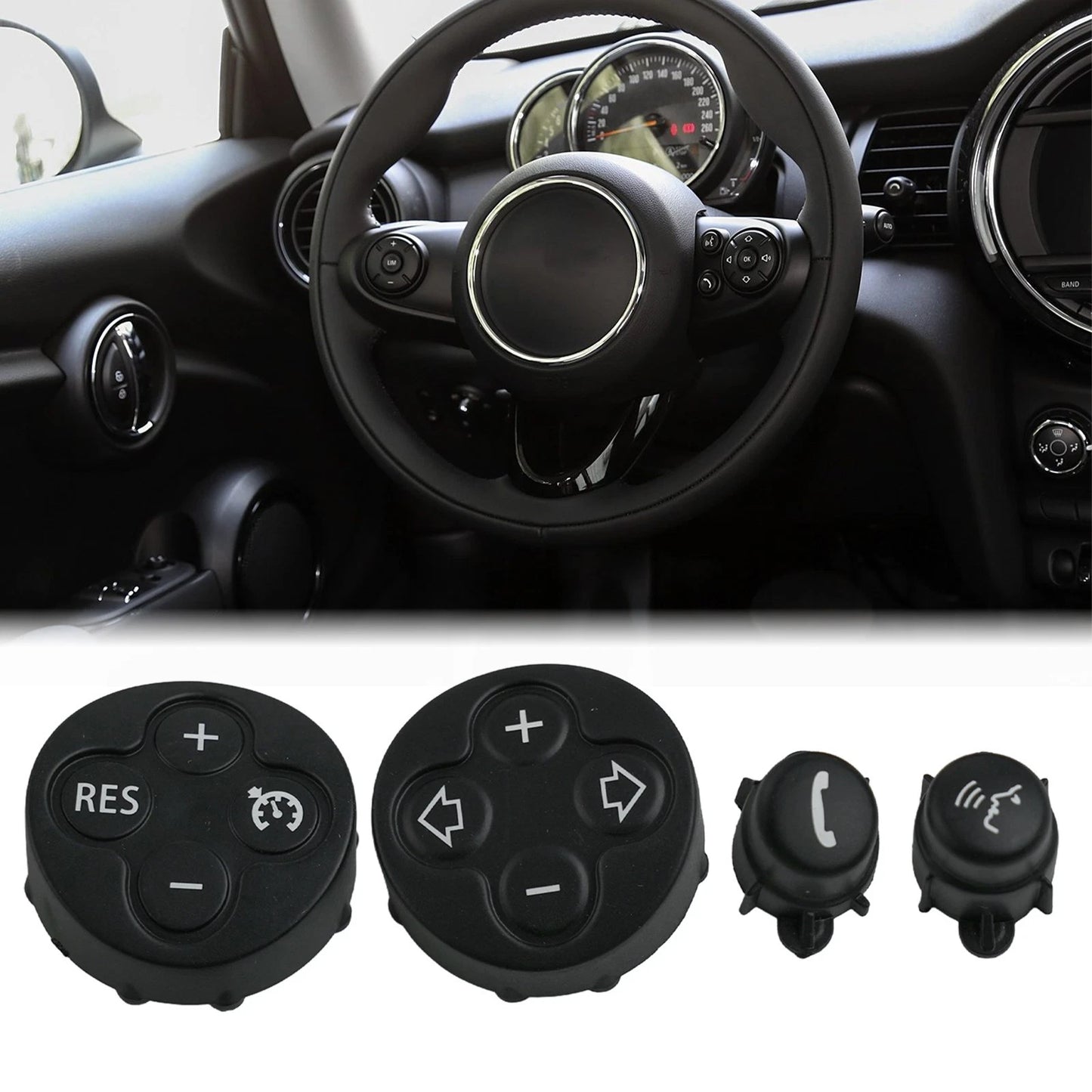 Steering Wheel Controls Covers for MINI