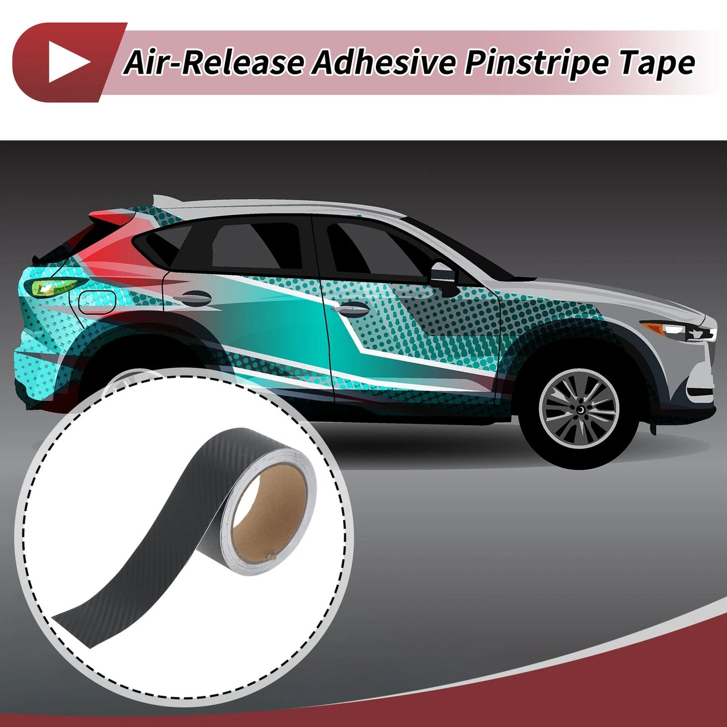 Pinstripe Tape 50mmx10m for Car/Motorcycle/Boat Racing Stripes