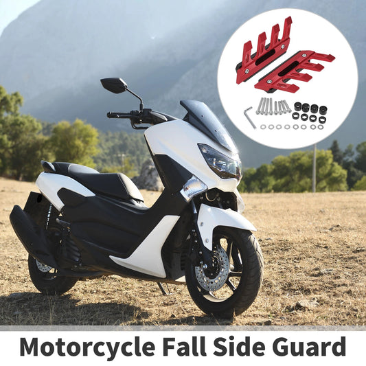 Set Fall Side Guard Front Fender Mud Guards Red for Motorcycle