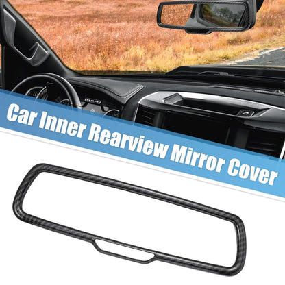 Rearview Mirror Cover for Dodge ABS Black Carbon Fiber Pattern