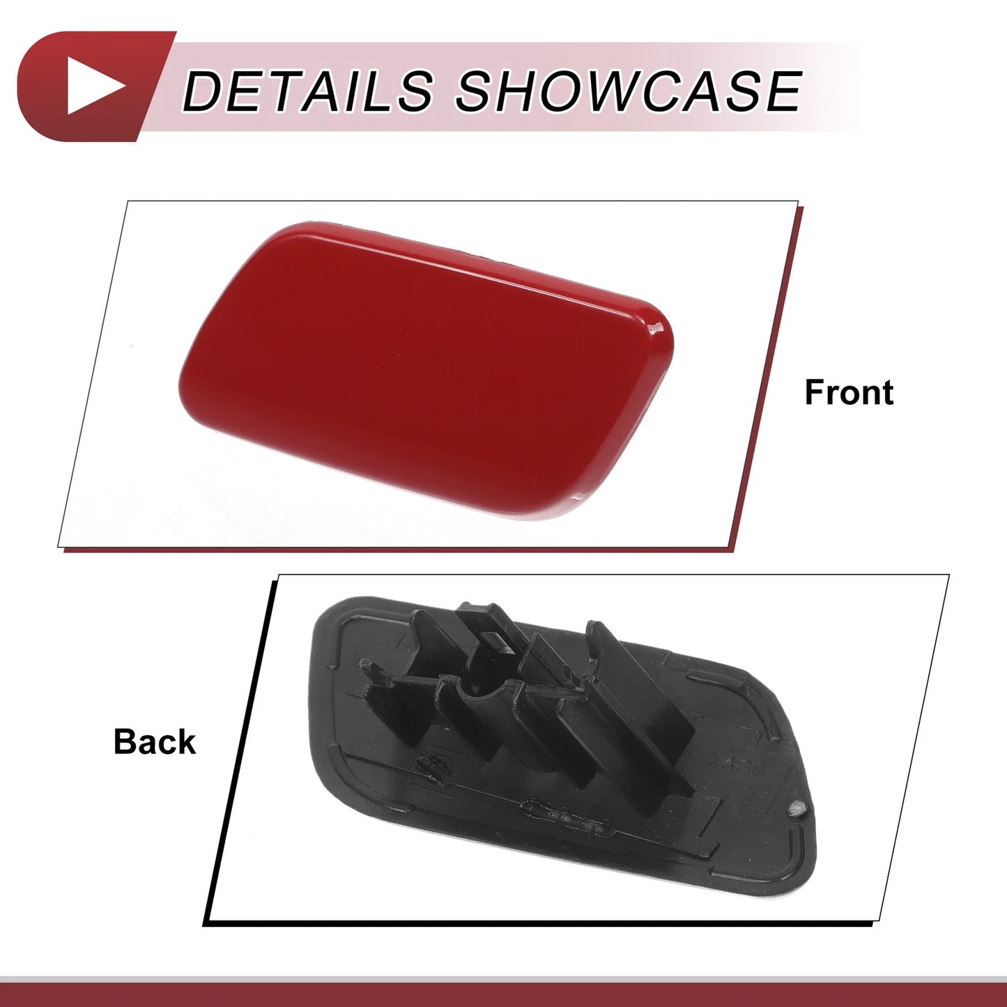 Front Left Washer Nozzle Cover for Subaru Forester (2016-2018) Red