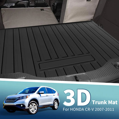 Flat Face Cargo Liner Rear Trunk Mat for Honda CR-V (2007-2011) 1 x TPE