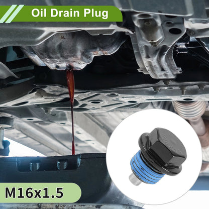 2 x M16x1.5 Aluminum Oil Drain Plug W/ Gasket for Car Motorcycle