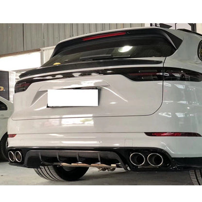 Real Carbon Fiber Rear Middle Trunk Spoiler Wing For Porsche Cayenne 2018-2022
