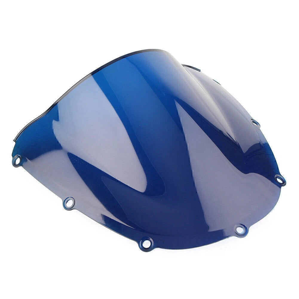 Blue Windshield Windscreen Double Bubble for Honda CBR954RR (2002-2003)
