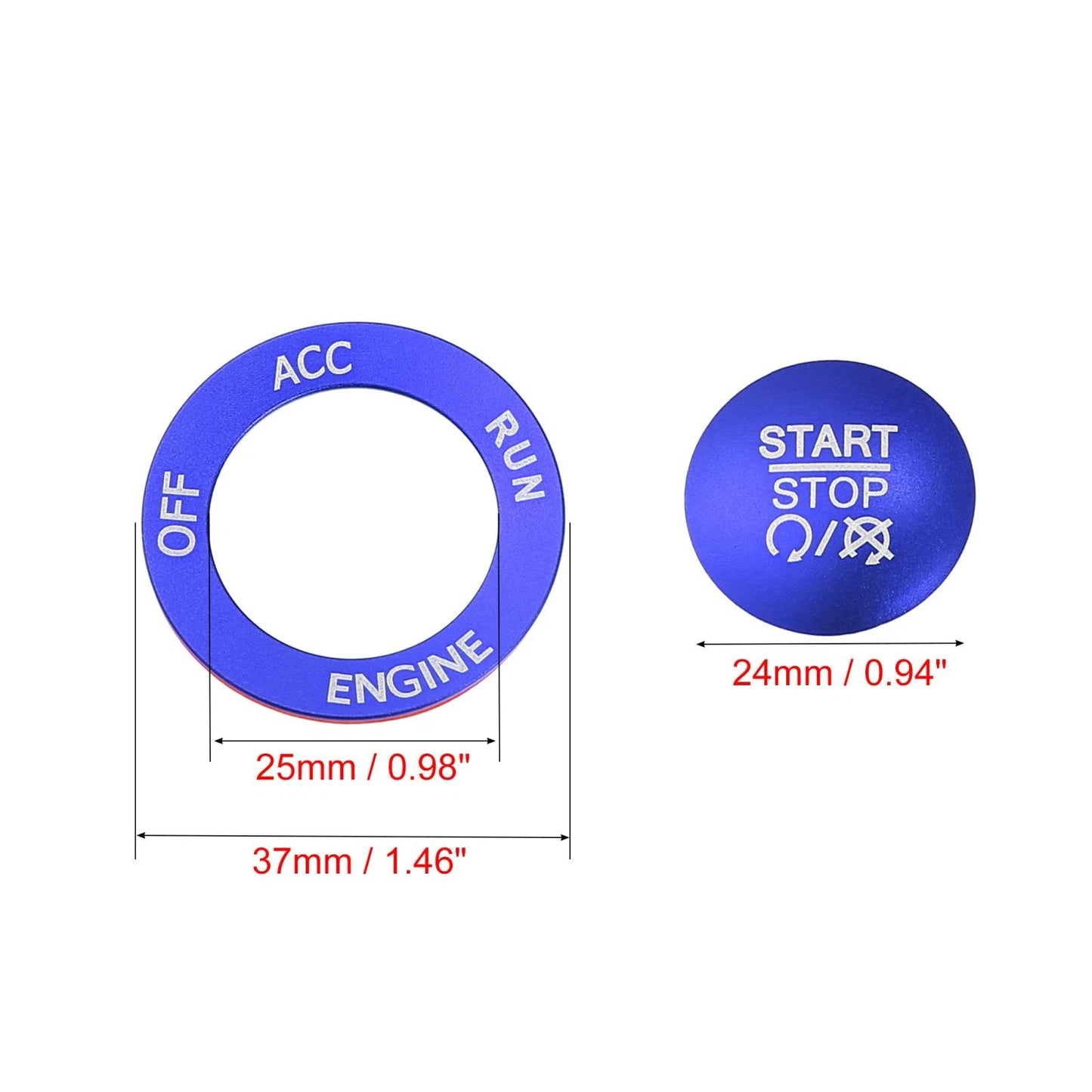 Sticker Kit Engine Push Start Button for Dodge Charger Challenger Durango Blue