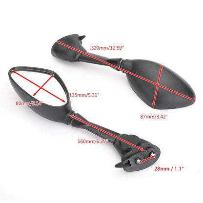 Black Mirror Pair Rear View Mirrors for BMW S 1000 RR (2010-2018) HP4 (2011-2015)