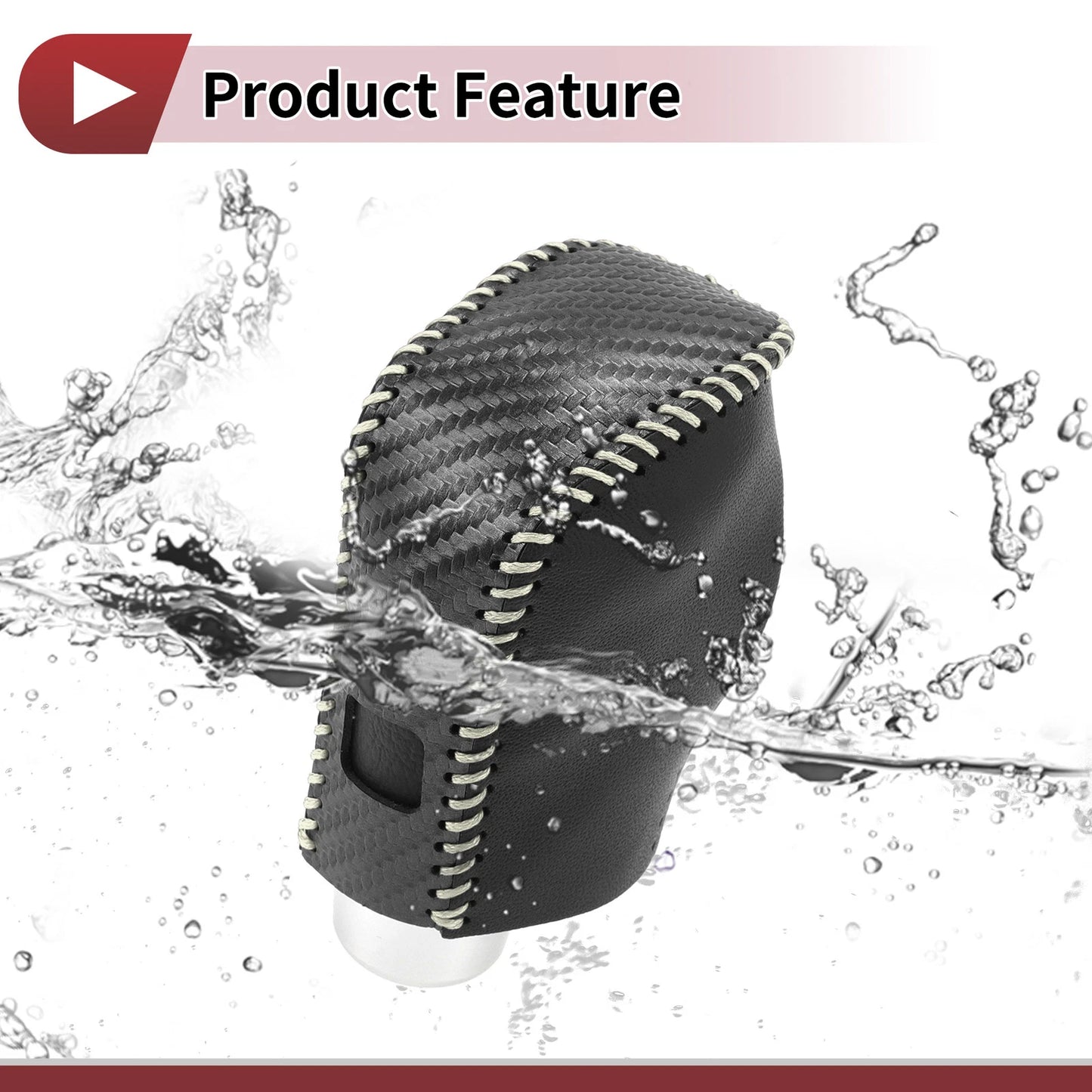 Black Carbon Fiber Gear Shift Knob Cover for Nissan Altima (2019-2024)