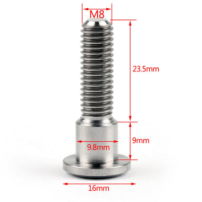 6 x Titanium TC4 Brake Disc Bolts M8x33mm for Suzuki GSXR Bandit (1995-2006)