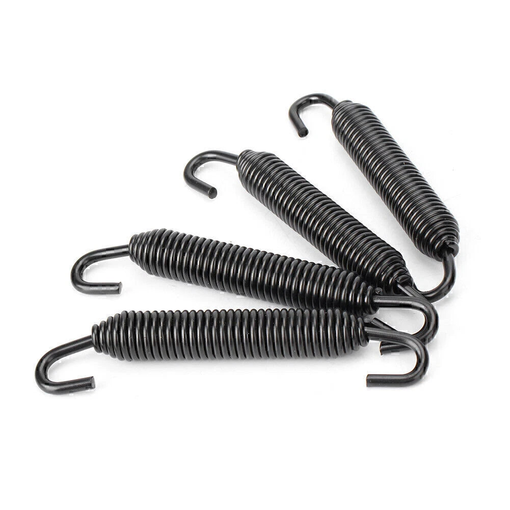 Black Universal Long Outlaw Racing Stainless Header Exhaust Springs 83mm