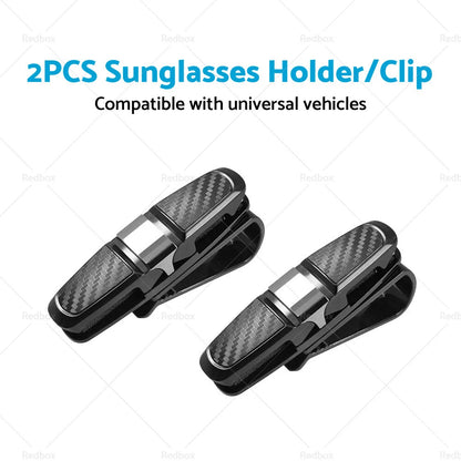 Car Glasses Holder Clip Case for Sunglasses Eyeglasses Ticket Card