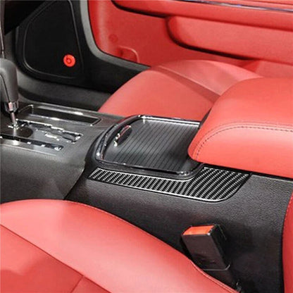 Cup Holder Cover Trim Sticker for Dodge Charger 2011-2014 Carbon Fiber Accessory