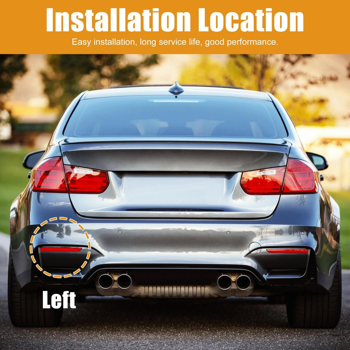 Rear Bumper Reflector Strip Cover Left Side for BMW X5 (2011-2013)
