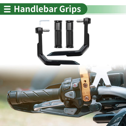 Grips Cover Kit for Handle Bar Throttle Aluminum Black Motorcycle