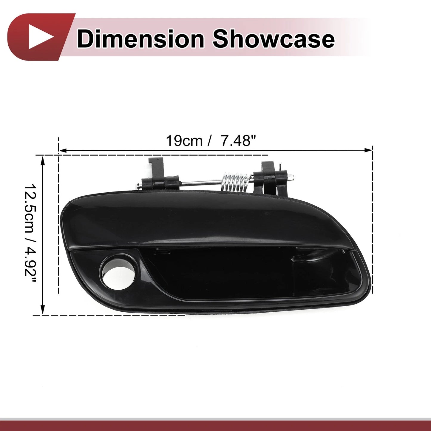 Exterior Door Handle for Hyundai Elantra Front Right Black (2011-2016)