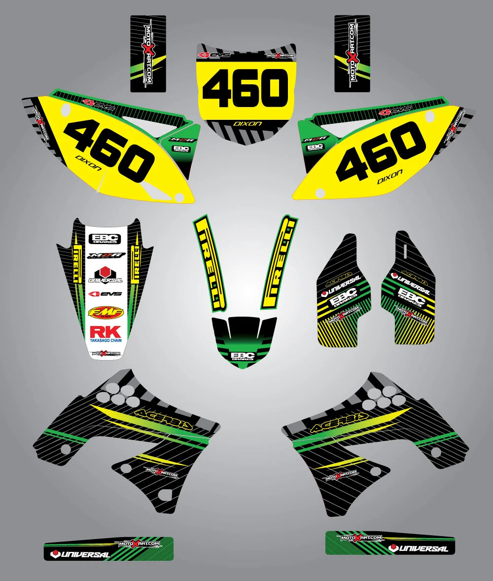 Full Custom Graphic Kit for Kawasaki KXF 250 (2009-2012)
