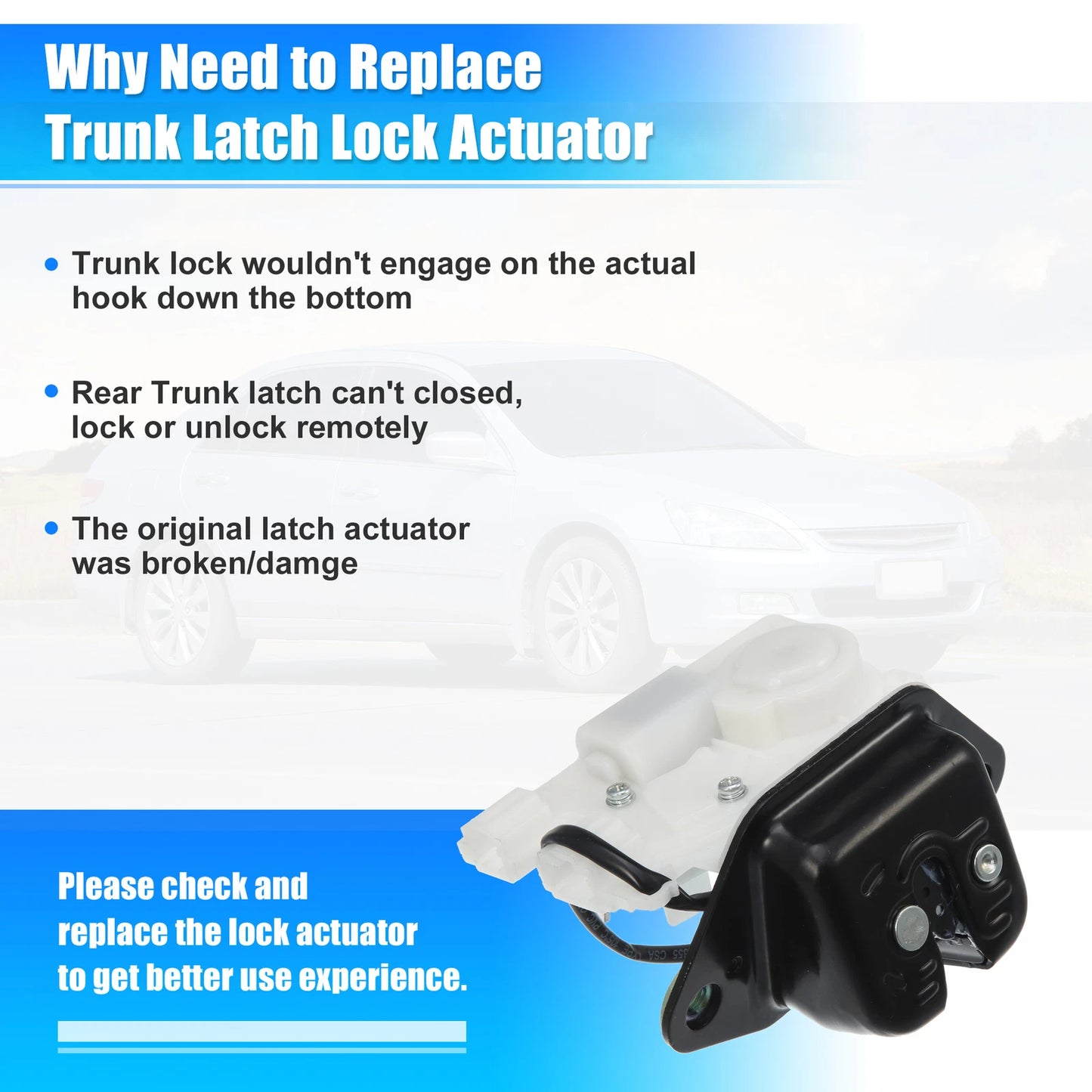 Rear Tailgate Latch Actuator for Honda Fit Jazz (2008-2014)