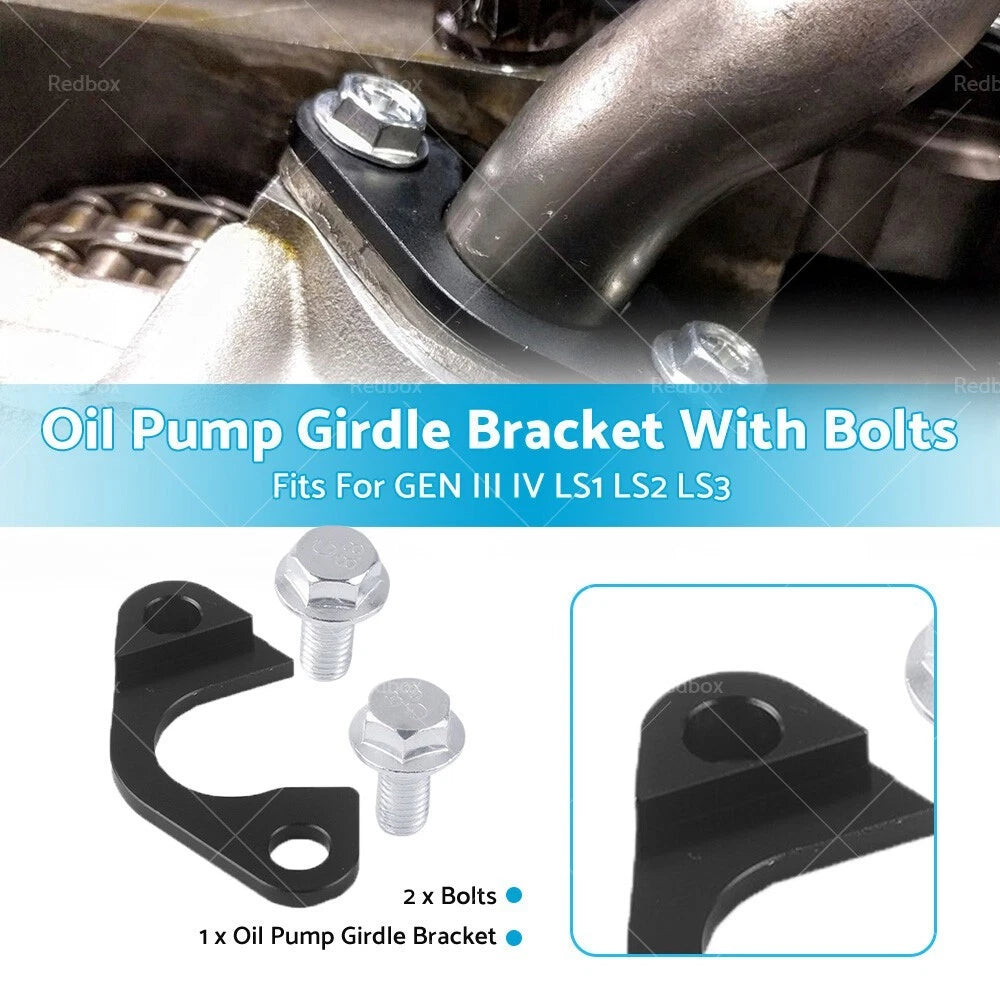 LS Billet Oil Pump Pickup Tube Girdle Brace for GEN III IV LS1 LS2 LS3