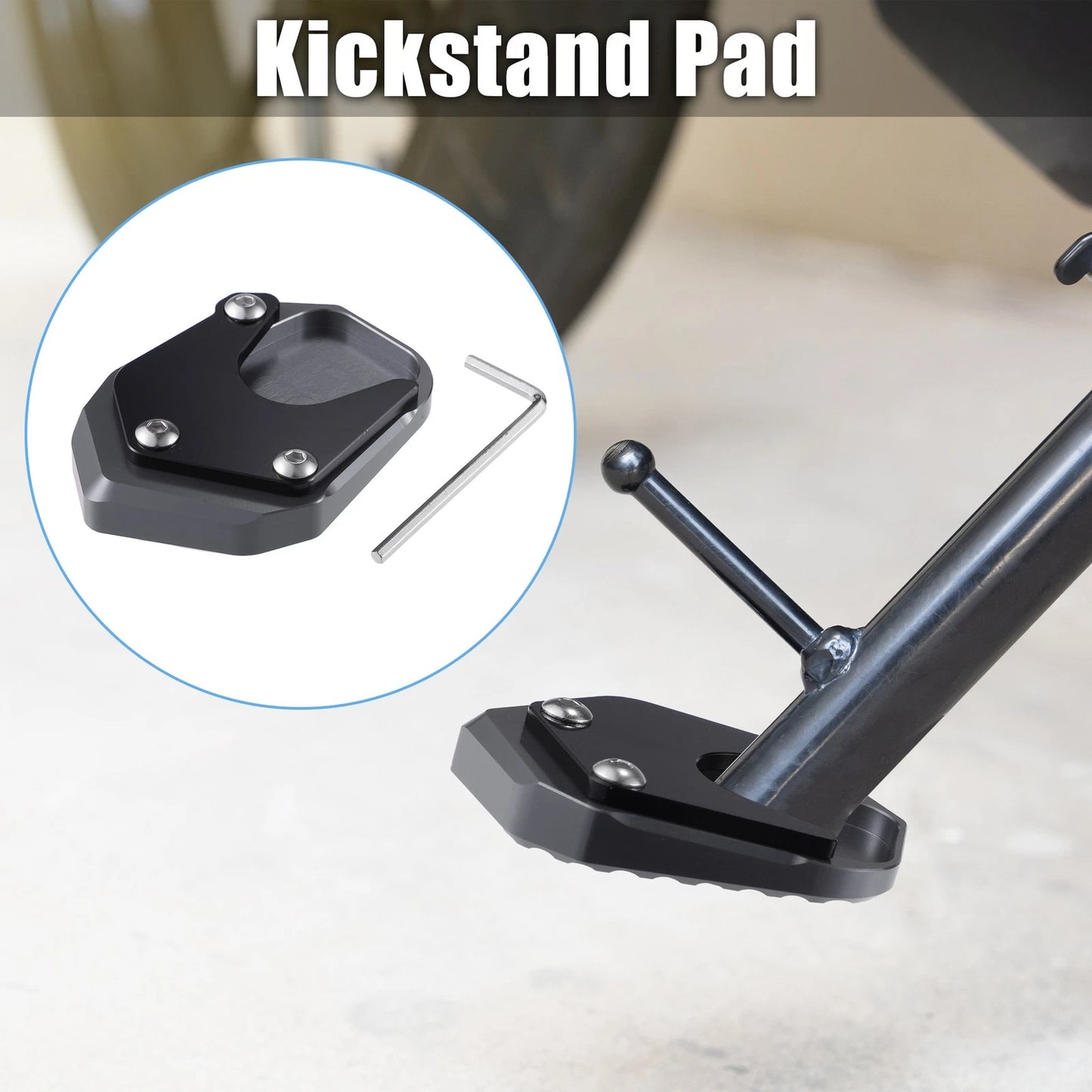Aluminum Alloy Motorcycle Kickstand Plate Pad for Honda CB125R (2018-2023)