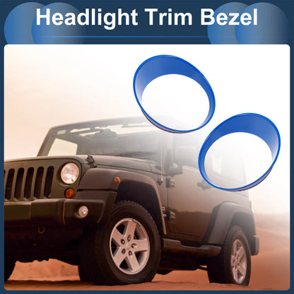 2 x Front Left & Right Headlight Trim Bezels for Jeep Wrangler (2026)
