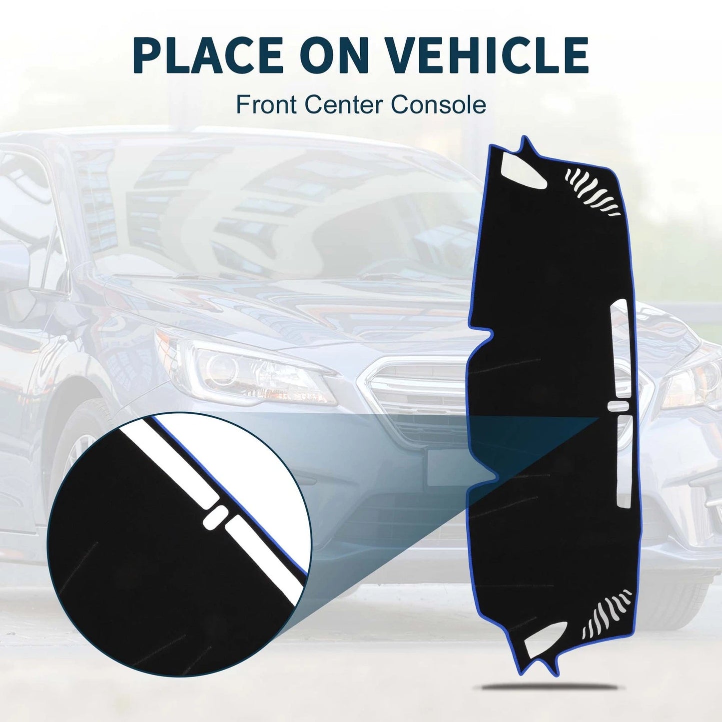 Dashboard Cover Mat for Subaru Levorg VN Black Blue (2014-2023)
