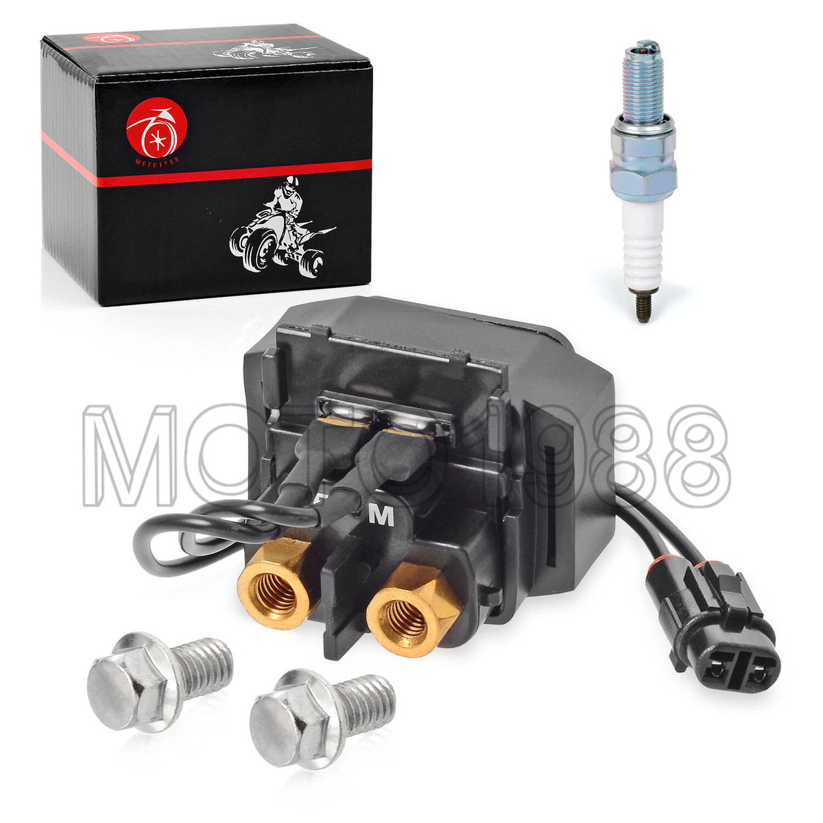 Starter Relay Solenoid & Spark Plug for Yamaha Grizzly 600 YFM600FH (2000-2001)