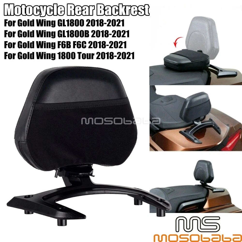 Adjustable Passenger Backrest Pad Kit for Honda Gold Wing GL1800 (2018-2021)