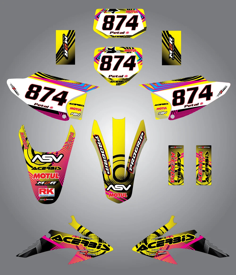 Custom Graphic Kit for Honda CRF 150 F (2008-2014) Neon Style Stickers
