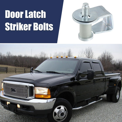 Car Door Latch Lock Striker Bolts for Ford Bronco (1984-1996) - Silver Tone