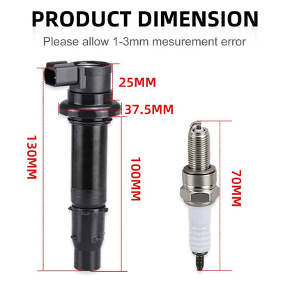 Ignition Coil & Spark Plug for YZF R6/R1/FZ1/FZS1/Vmax