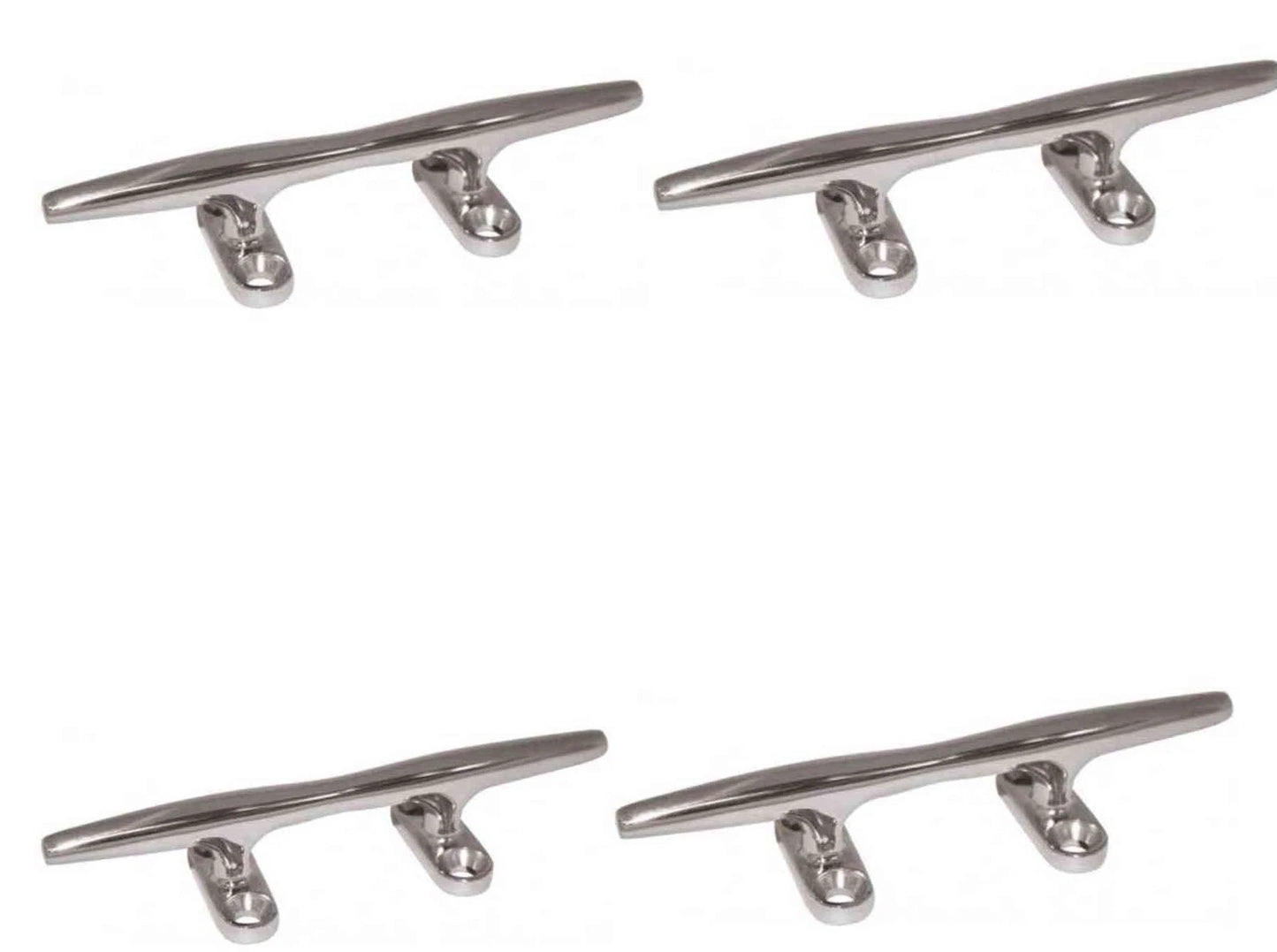 Rope Cleat for Boat/Marine 316 Stainless Steel 150mm Slimline Deck Cleats x 4