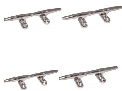 Rope Cleat for Boat/Marine 316 Stainless Steel 150mm Slimline Deck Cleats x 4