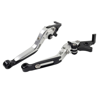 CNC Silver Extendable Brake Clutch Levers for 765 Street Triple R, SPEED TWIN