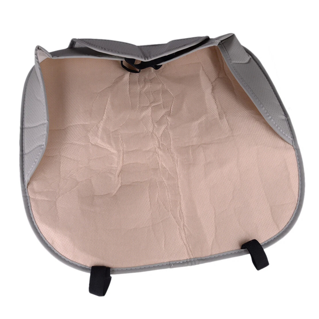 Front Seat Cover Full Surround Cushion Mat Pad for Auto Car PU-Leather Grey