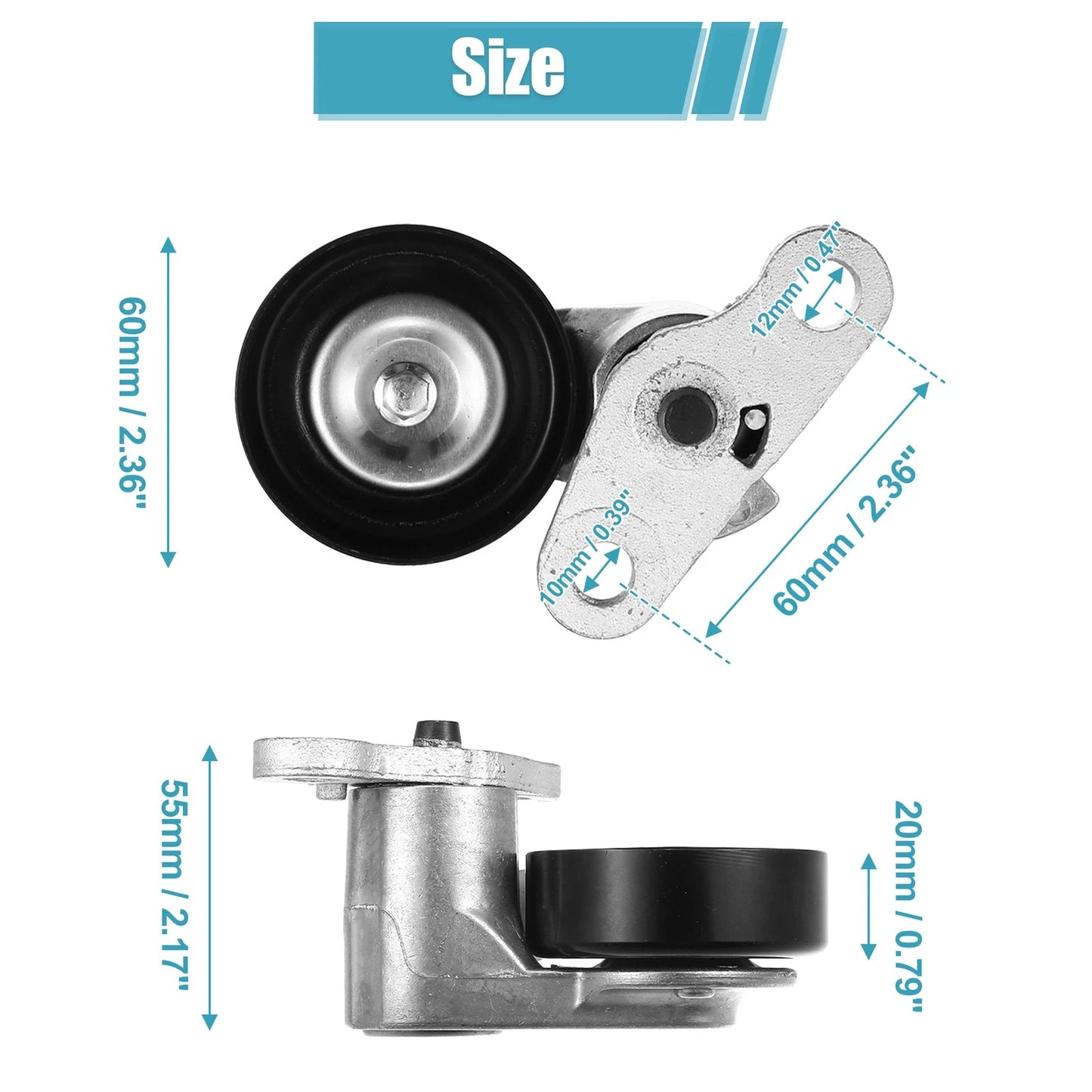 Drive Belt Tensioner Pulley for Cadillac, Chevy Silverado, GMC