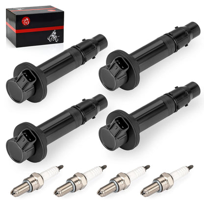 Ignition Coil 4 PCS for Yamaha YZF-R6 1999-2002 w/ Spark Plug